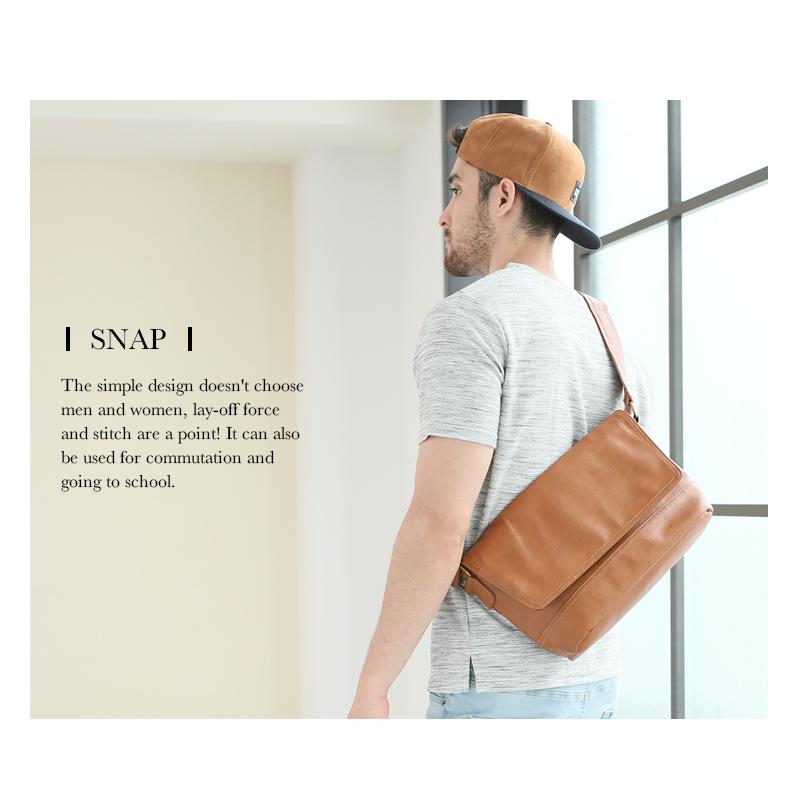 ショルダーバッグ メンズ レディース 通学 レザー メッセンジャー
