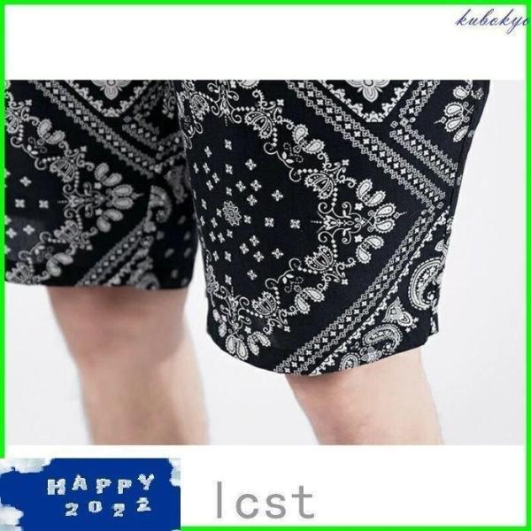 ペイズリー柄 セットアップ メンズ 夏物 B系 上下セット ペーズリー柄