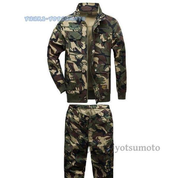 作業着セットアップ メンズ作業服 春夏物 長袖 ジャケットセット