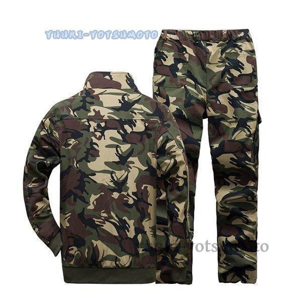 作業着セットアップ メンズ作業服 春夏物 長袖 ジャケットセット