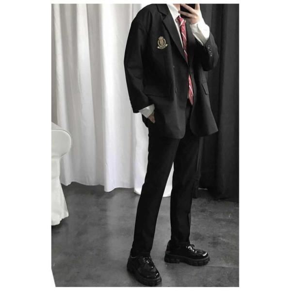 制服 学生服 スクール ブレザー 上下セット 4点セット 高校生 男子用