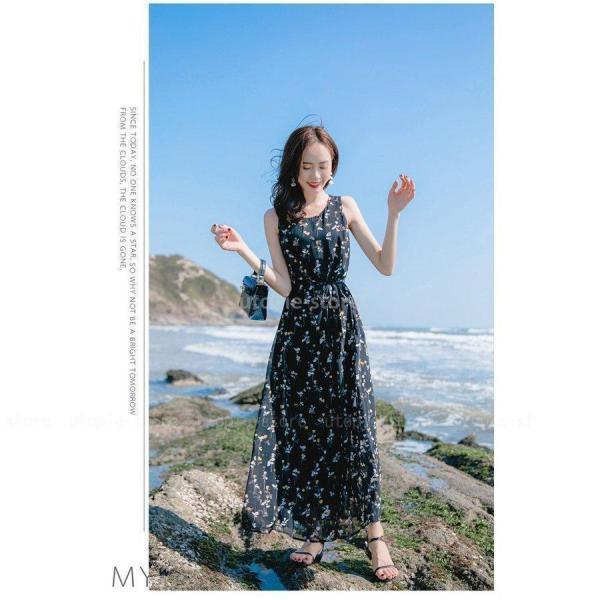 花柄 ノースリーブ ロングワンピース ワンピース レディース ロングワンピース 花柄 ノースリーブ 30代 40代
