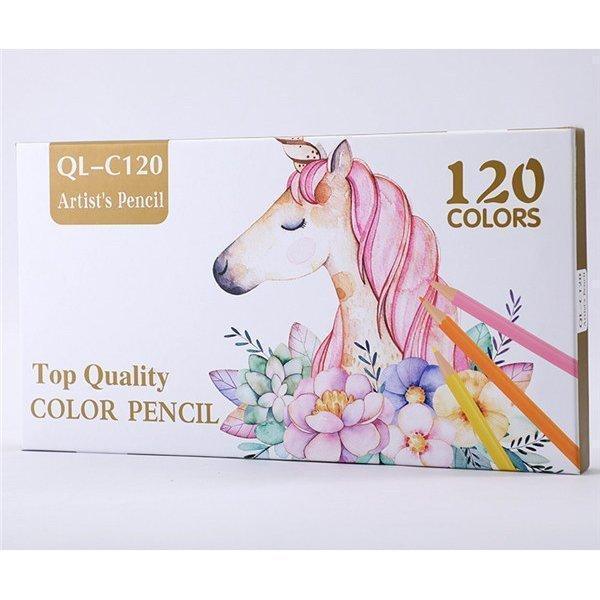 色鉛筆水彩120色セット色えんぴつ120本セットカラフル鉛筆塗り絵画材