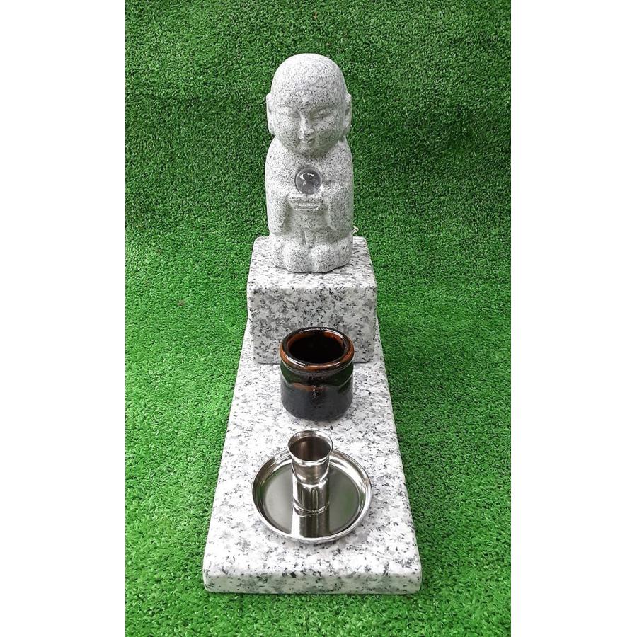 砂岩の蓮華付きお地蔵さん御影石