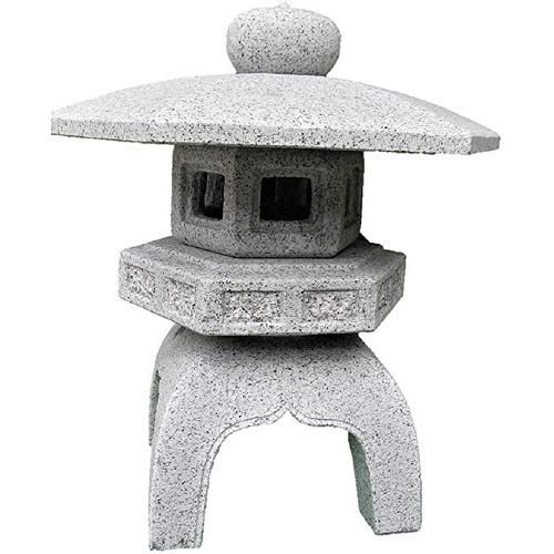 石灯篭 灯篭 古代型 天然御影石 直径36cm高さ45cm設置用資材付き 灯籠 石長石材 通販 Yahoo ショッピング