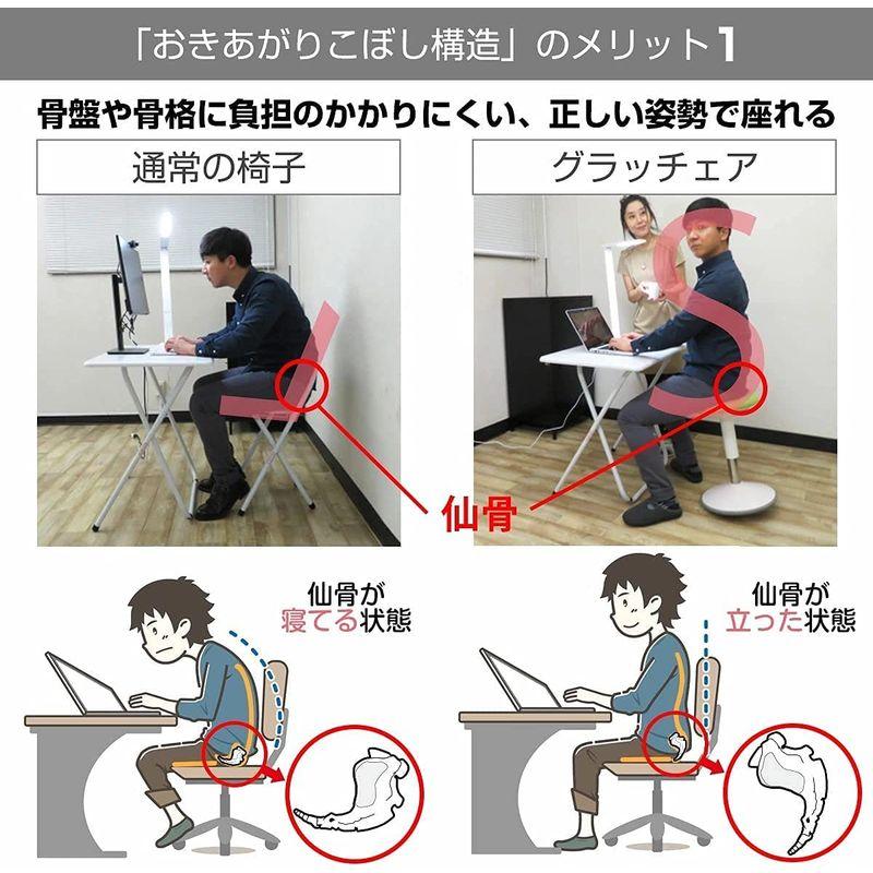 バランスチェア 姿勢矯正 グラッチェア ながら運動 高さ41cm?57cm 学習
