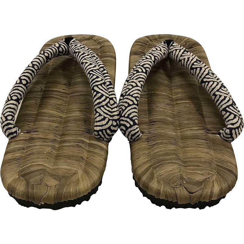 （新品,未開封） 江戸てん 雪駄 草履 ラジアル底 カラス竹 クッション鼻緒 日本製 青海波 LL 【W1826530424】(9391円)