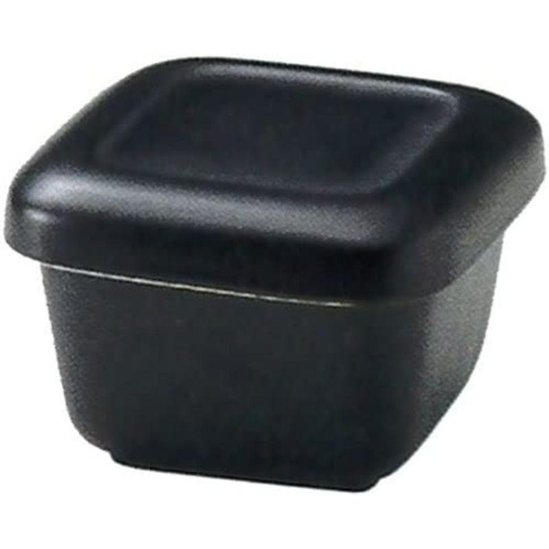 くらしを楽しむアイテム三陶 萬古焼 おひつ器(小) 電子レンジ ブラック 097470 300cc(1膳) 黒釉角型 11.5x11.5x8cm 56-09747 食器、グラス、カトラリー 千陶千賀陶器 角型おひつさくら黒(大) 10-01