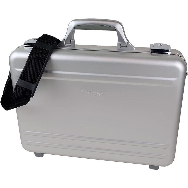 BROMPTON ブロンプトン ノートパソコン対応 アルミ製 アタッシュケース ビジネスバッグ A4ファイル対応 シルバー 21200 