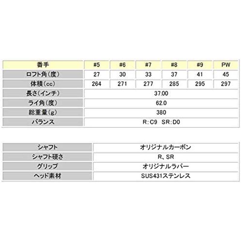 オリマー(ORLIMAR) ORM-606 ワンレングスアイアン 6本組（5-9.PW）中空ヘッド オリジナルカーボンシャフト (R) ORLIMAR ORM ワンレングスアイアン 6本組 PW 中空ヘッド オリジナルカーボンシャフト