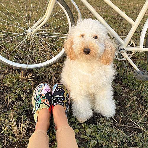 人気ランキング Uin 犬アート ニット スリッポン シューズ レディース ローファー スリッポン ファッション ファッション In 超軽量 旅靴 シューズ カジュ A B08fcbn44x 2606 ネットショップ アイエスケー 人気商品ランキング