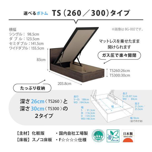 フランスベッド（FRANCEBED） ベッド ダブル フレームのみ BG-001 002
