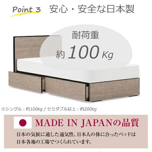 フランスベッド（FRANCEBED） シングル ベッドセット BG-001/002 DR