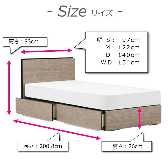 フランスベッド（FRANCEBED） ダブル ベッドセット BG-001/002 DR