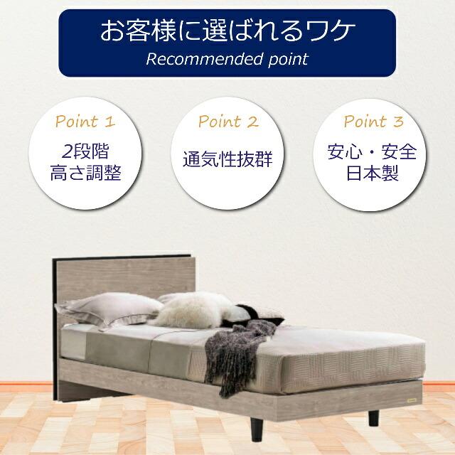 フランスベッド（FRANCEBED） ダブル ベッドセット BG-001/002 LG 