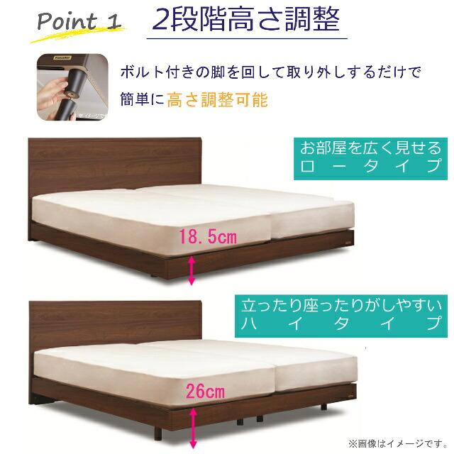 フランスベッド（FRANCEBED） ダブル ベッドセット BG-001/002 LG 