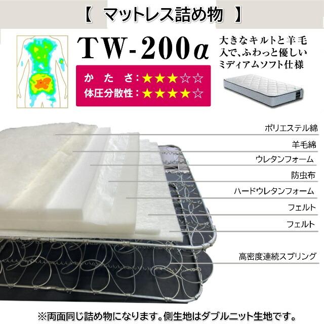 フランスベッド　セミダブル　エディ　EY-03C　レッグ/キャビネット　ＴＷ-200αマットセット　羊毛　高密度連続スプリング　スノコ　日本製　組立設置送料無料 【階】