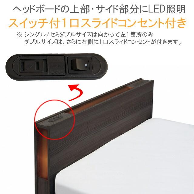 フランスベッド　セミダブル　エディ　EY-03C　レッグ/キャビネット　ＴＷ-200αマットセット　羊毛　高密度連続スプリング　スノコ　日本製　組立設置送料無料 【階】