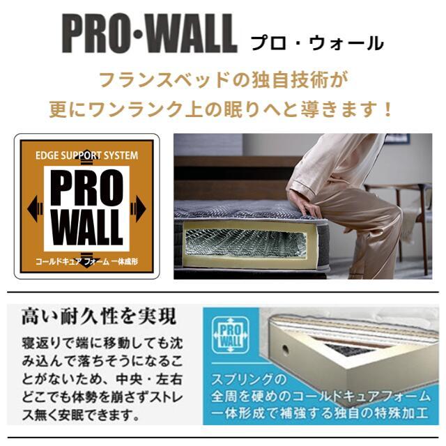 特別価格 ベッドセット フランスベッド セミダブル PR70-05F DR TW-105PWα-MON マットレス ミディアムソフト マットセット 日本製 設置無料_16