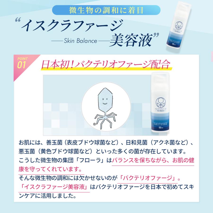 イスクラファージ スキンバランス 美容液 100ml【大容量（21%お得）】| 美容液 思春期 大人 バクテリオファージ 配合 スキンケア 基礎化粧品 肌荒れ |  | 01