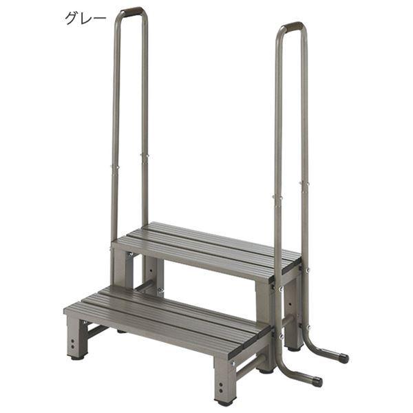 入荷予定商品 アルミデッキ縁台 両手すりステップ 幅約64 6cm グレー サビに強い仕様 組立品 テラス 庭 ガーデン 大阪公式 Www Brandingby8 Com