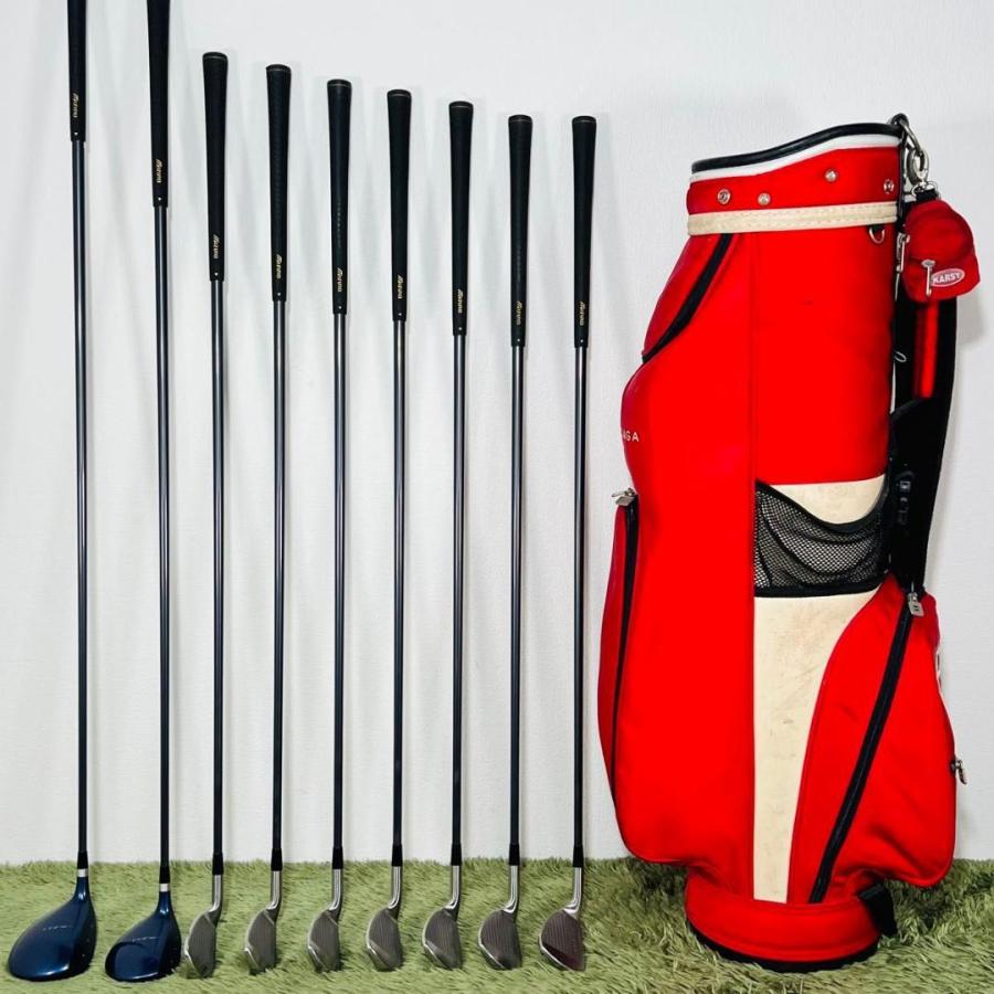 新品 Mizuno efil ゴルフバッグ キャディバッグ レディース ミズノ エフィル キャディバッグ付き 9本セット レディースゴルフ