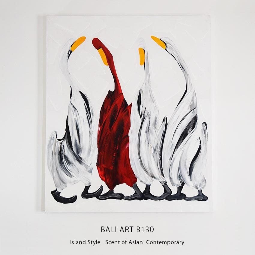 格安即決 バリアート 絵画 壁掛け アクリル画 インテリア アートパネル 絵画 アクリル画 モダンアート 抽象画 おしゃれ アジアン 雑貨 リゾート 新築祝い 抽象画 アヒル バリ絵画b130 エムズカンパニー b9368e Studio J Co