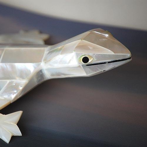 トカゲ オブジェ アクアリウム ガーデンオーナメント 植木鉢