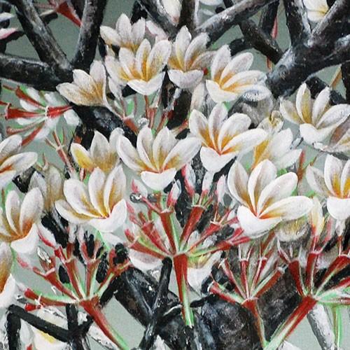バリアート 絵画 インテリア 壁掛け アートパネル おしゃれ モダンアート アジアン リゾート リビング 新築祝い 花 フラワー バリ絵画M116_2