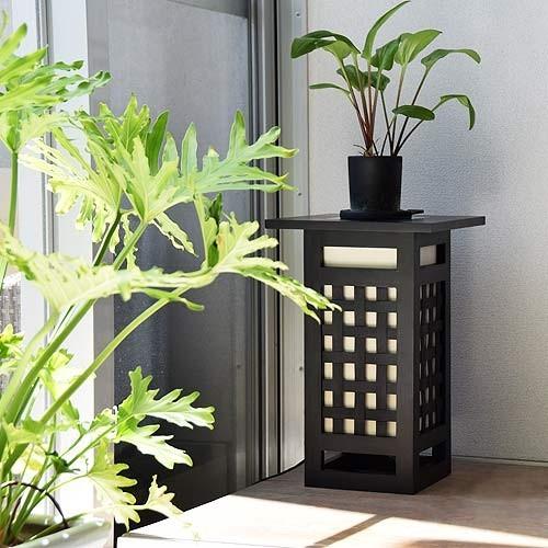 LED電球付 間接照明 おしゃれ スタンド 和モダン 和風 アジアン 木