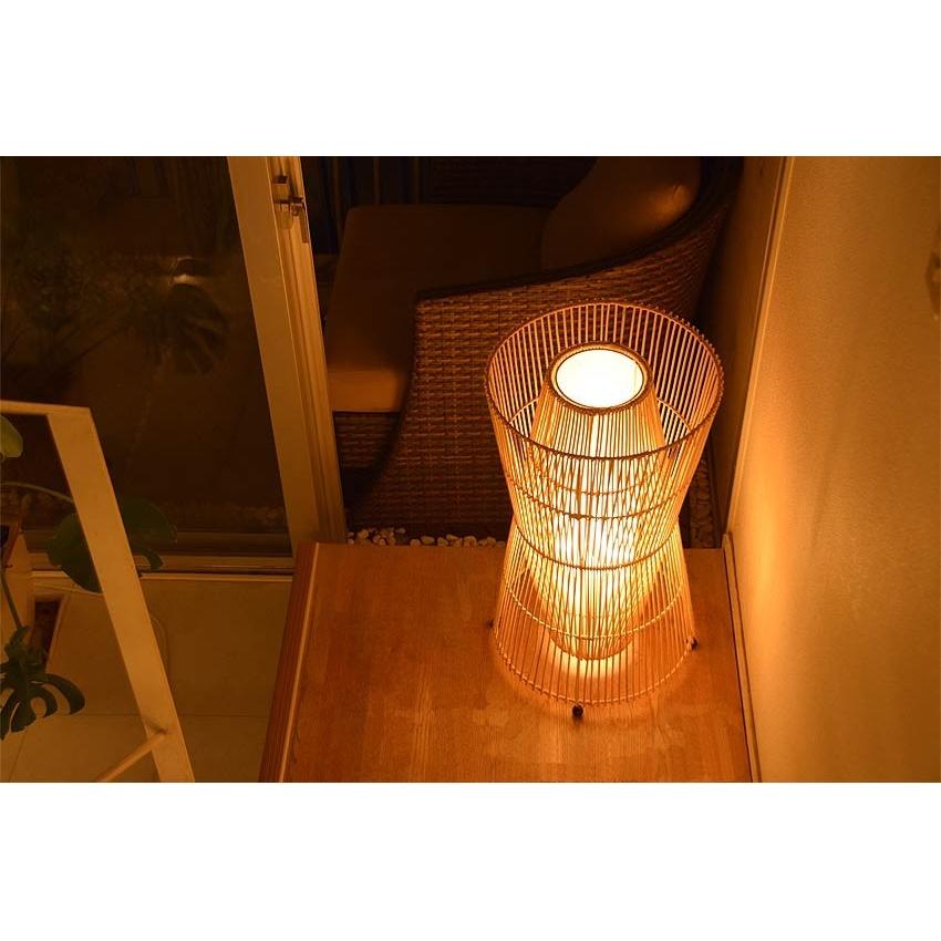 LED電球付 間接照明 おしゃれ スタンド 和モダン 和風 アジアン ラタン