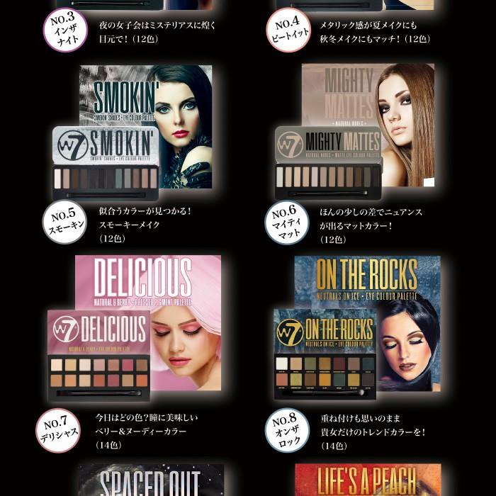 W7（ダブルセブン） アイシャドウパレット7 デリシャス (14色入り