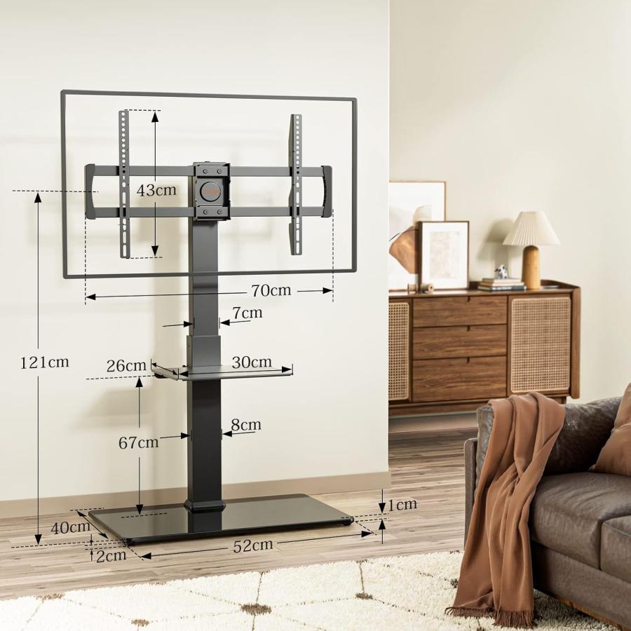 Perlegear テレビスタンド 壁寄せ ハイタイプ テレビ台 tvスタンド 32