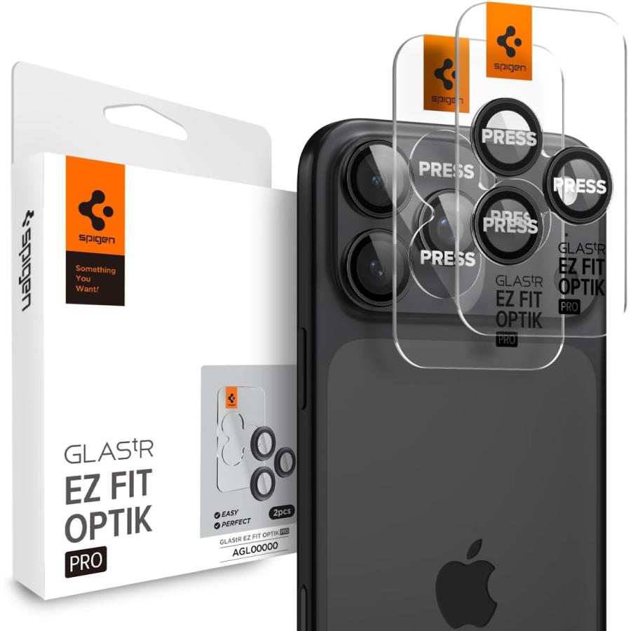 Spigen iPhone 17 Pro / Max カメラ保護フィルム 16 対応 ブラック色