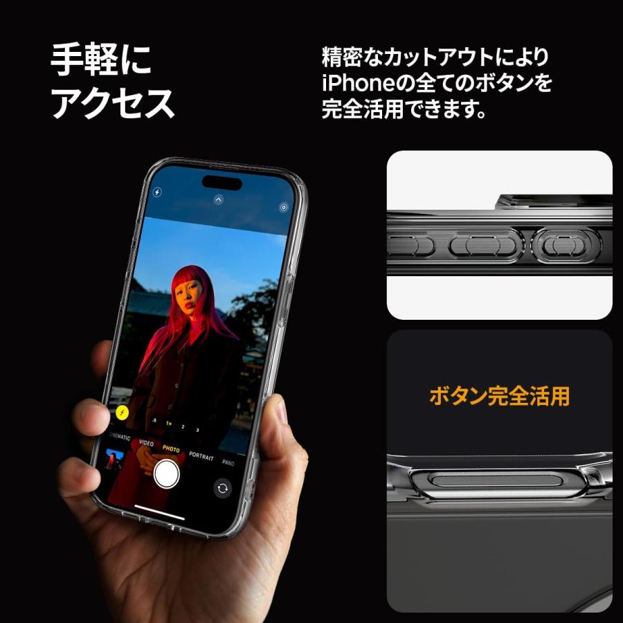 Spigen 【創業18年の技術力】iPhone 16 Pro ケース MagSafe対応 クリア