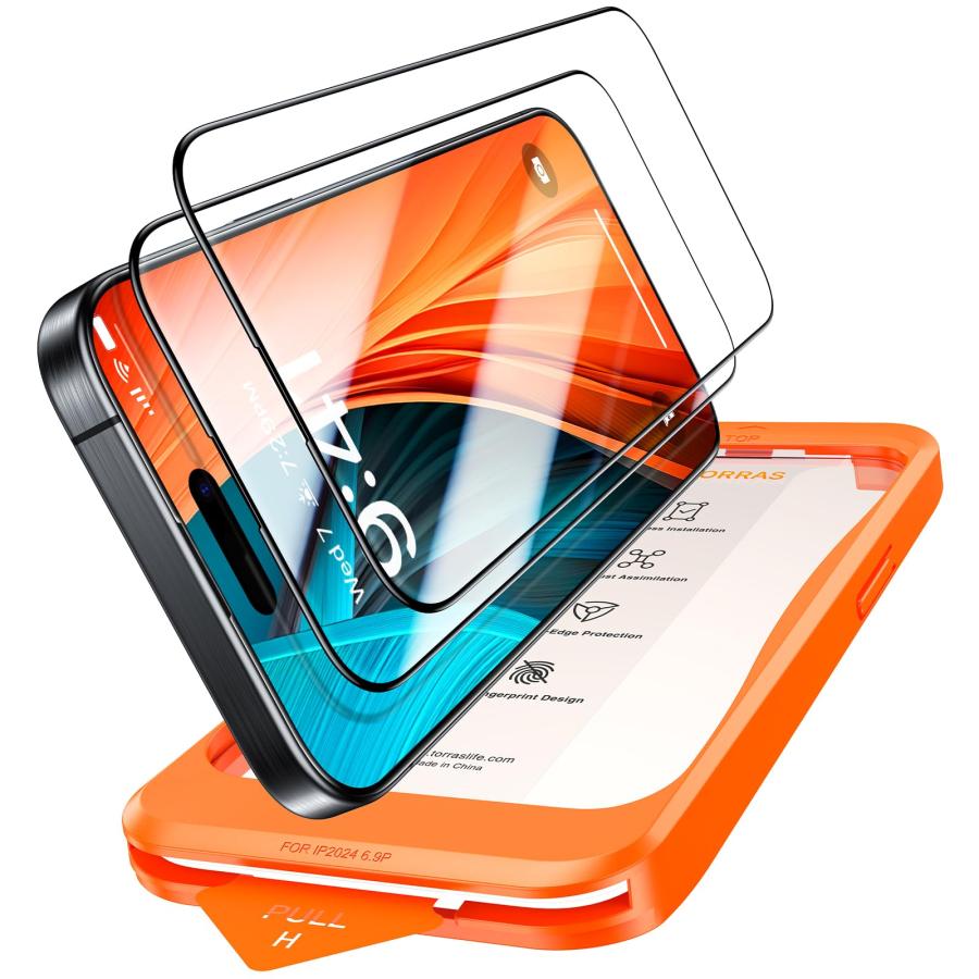 TORRAS ガラスフィルム For iPhone 16 Pro Max 保護フィルム 航空宇宙