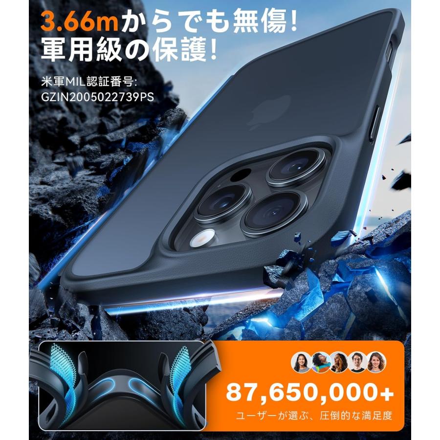 TORRAS iPhone 16 Pro Max 用 ケース【衝撃分散構造・耐久性】 指紋