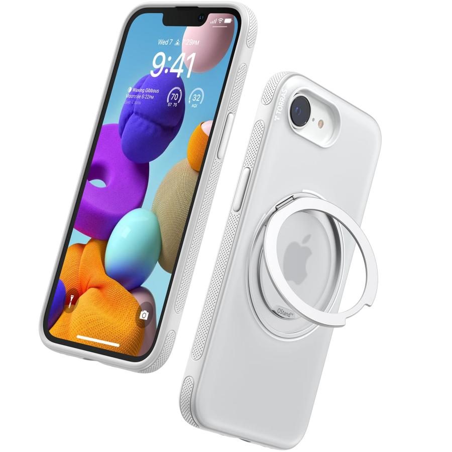 TORRAS iPhone 16e 用 ケース【動画視聴用スタンドケース】多機能一体