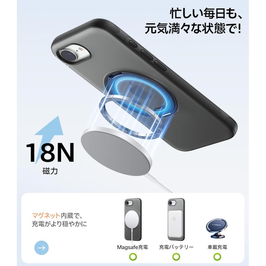TORRAS iPhone 16e 用 ケース【動画視聴ベストケース】多機能一体360