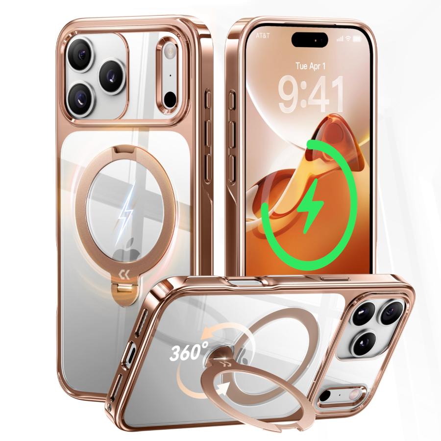CASEKOO iPhone 17Pro ケース 360°回転 マグセーフ 2026最高傑作＆定点360度回転】CASEKOO iPhone 17 Pro 用 ケース