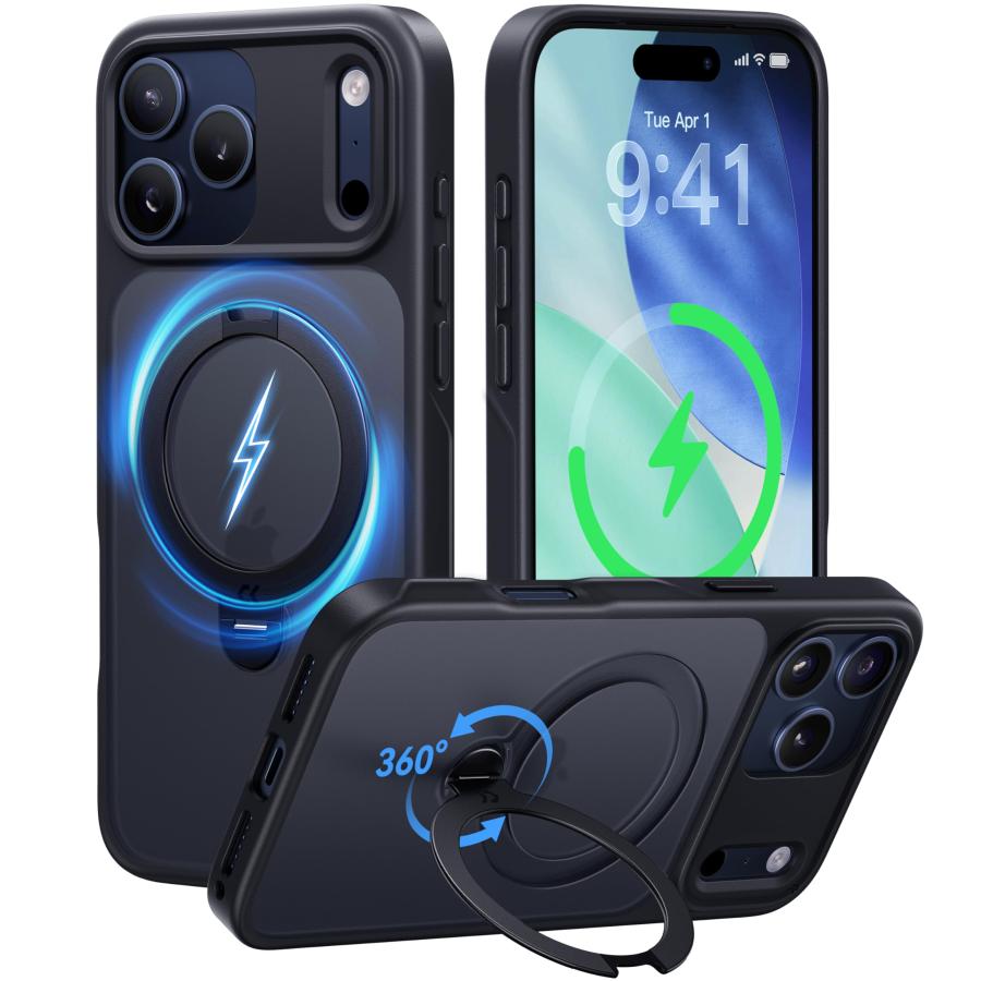 2025新製品 iPhone17 Pro ケース MagEasy MIL規格 2025最高傑作&定点360度回転】CASEKOO iPhone 17 Pro Max 用