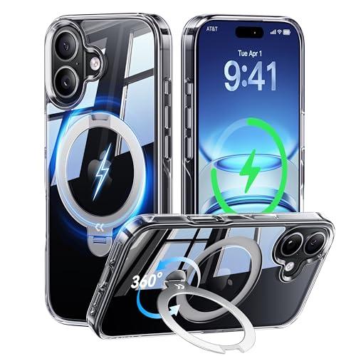 透き通る上質感・定点360°回転】CASEKOO iPhone 17 用ケース クリア 耐