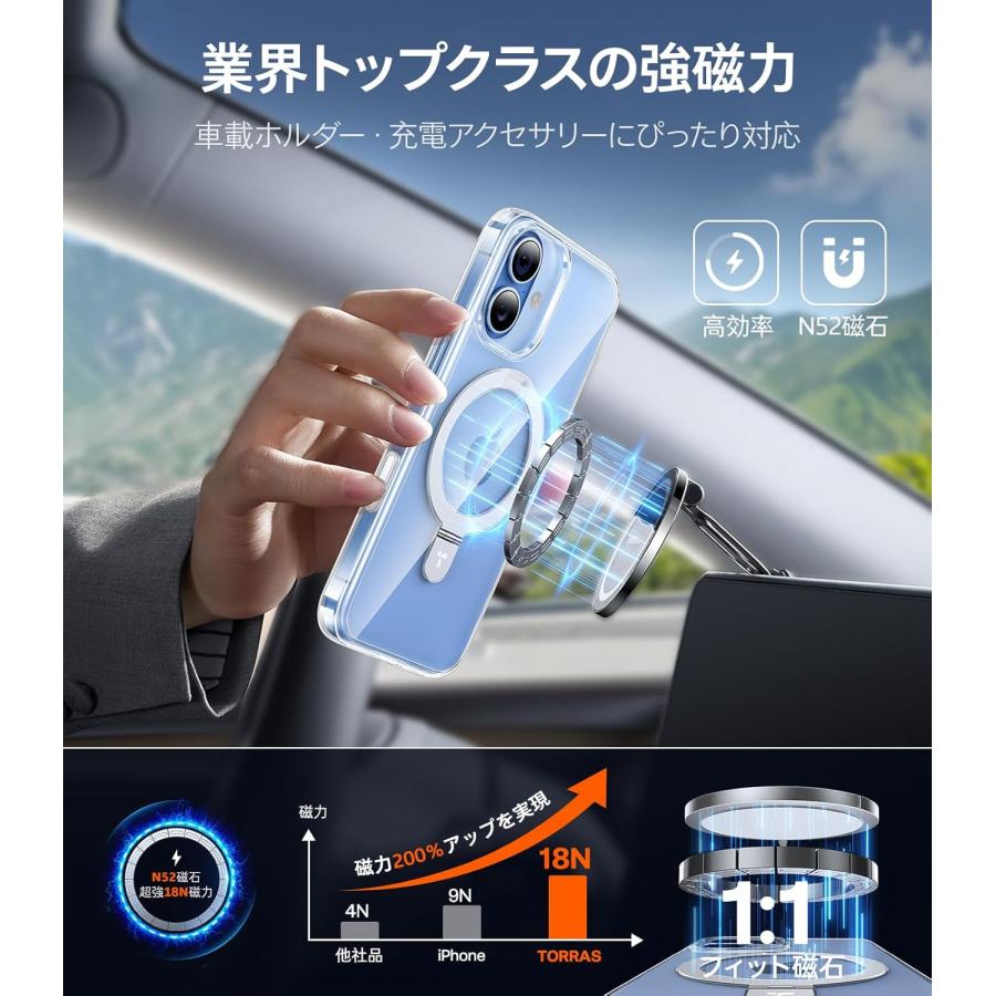 スタンド入門モデル・初心者向け】TORRAS iPhone 17 ケース マグネット