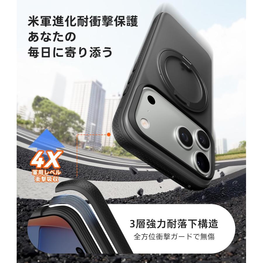 TORRAS iPhone 17 Pro Max 用ケース 【カチカチ・多機能360度