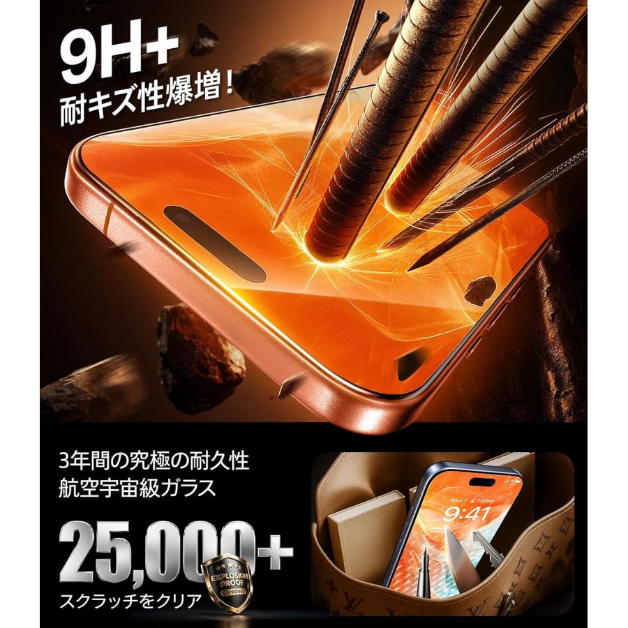 TORRAS For iPhone 17 Pro ガラスフィルム 覗き見防止 保護フィルム