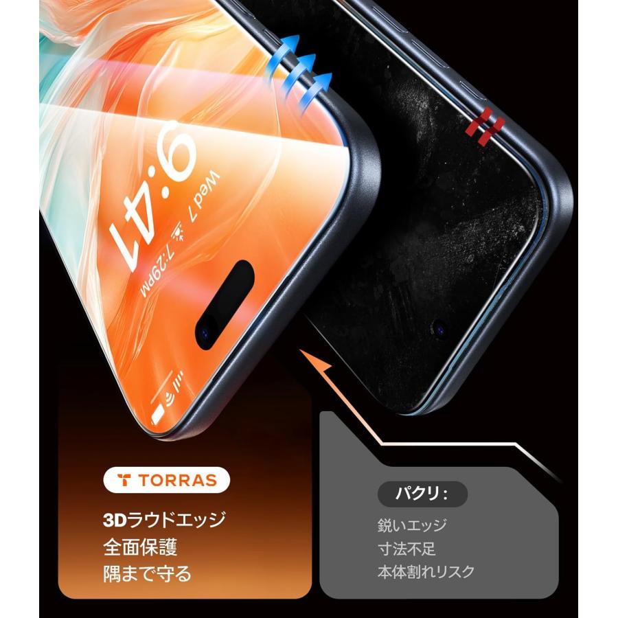 TORRAS Ostand O3 17ProMaxフィルム覗き見防止フィルム TORRAS For iPhone 17 Pro Max ガラスフィルム 覗き見防止 保護