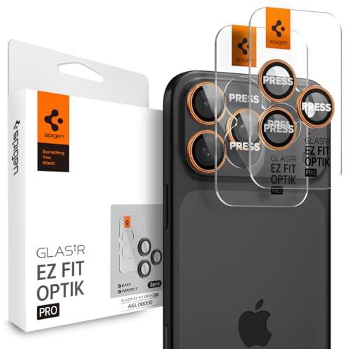 Spigen iPhone 17 Pro / Max カメラ保護フィルム 16 対応 オレンジ色