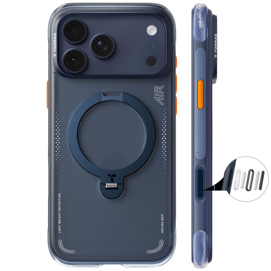 TORRAS iPhone 17 Pro 6.3 インチ 用 ケース【エアバッグ 超強保護・米