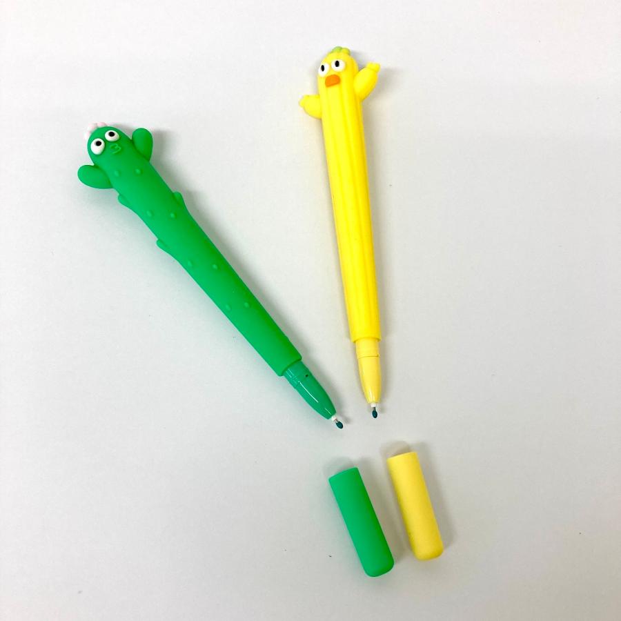 韓国文具 おもしろかわいい! サボテン キヨミ ボールペン 黒インク 0.5