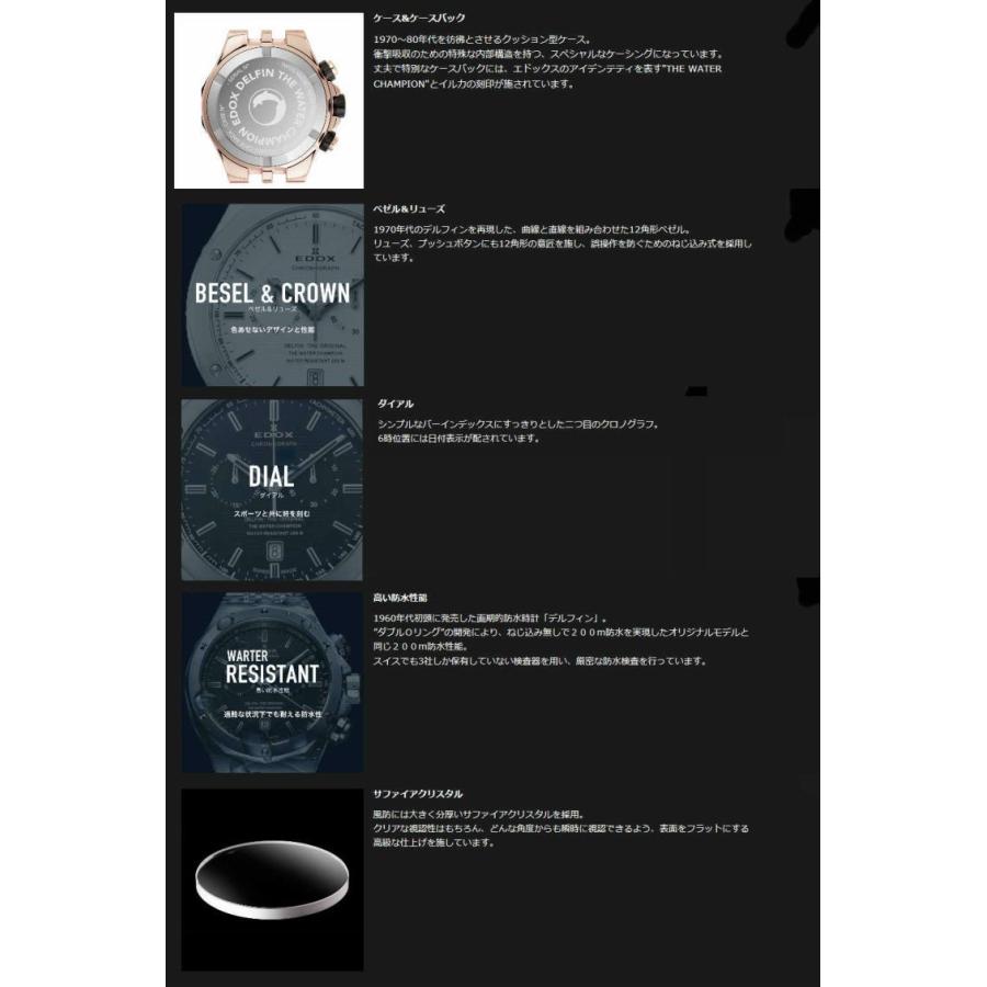 エドックス デルフィンクロノグラフ 腕時計 メンズ EDOX DELFIN クオーツ 国内正規品の画像